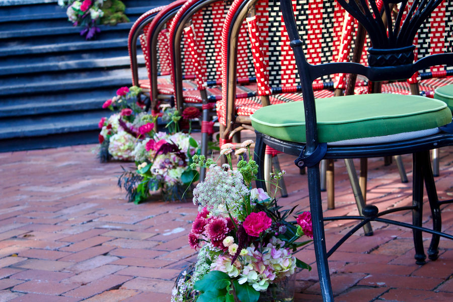 Aisle markers — Taylor and John’s Wedding at The Columns
